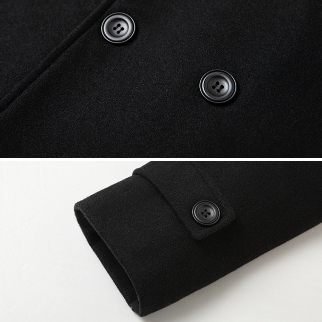 Silvan | Abrigo Doble Pecho Elegante en Lana Premium