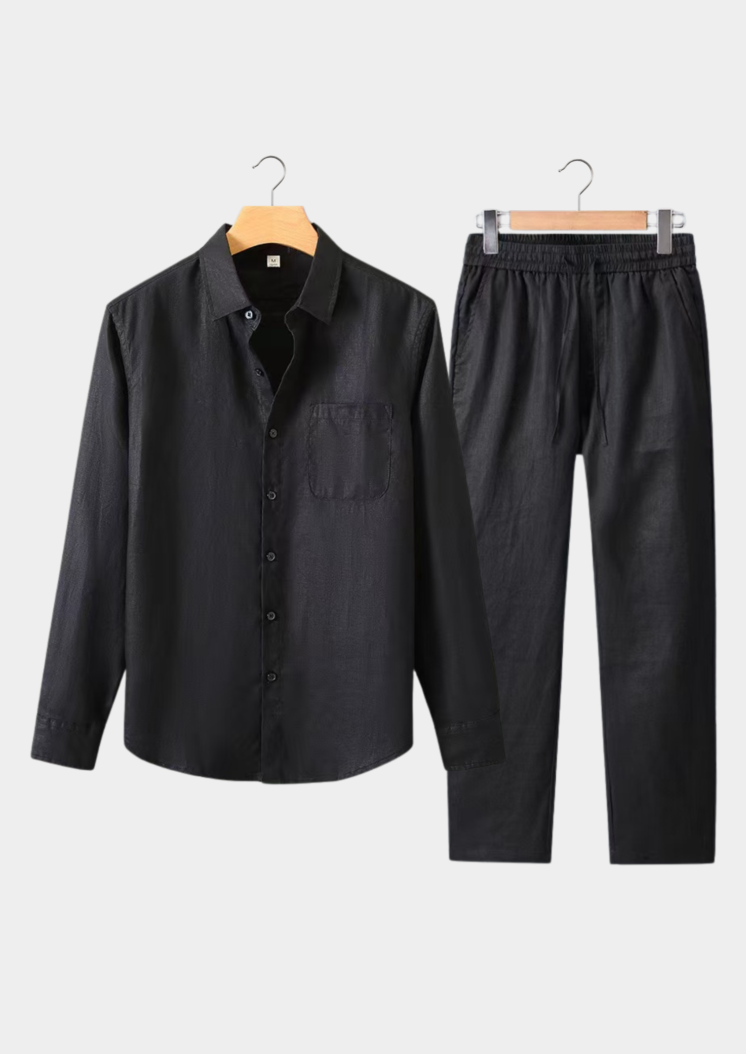Conjunto de verano de manga larga Dolcevita - Negro total
