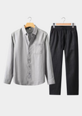 Conjunto de verano de manga larga Dolcevita - gris/negro
