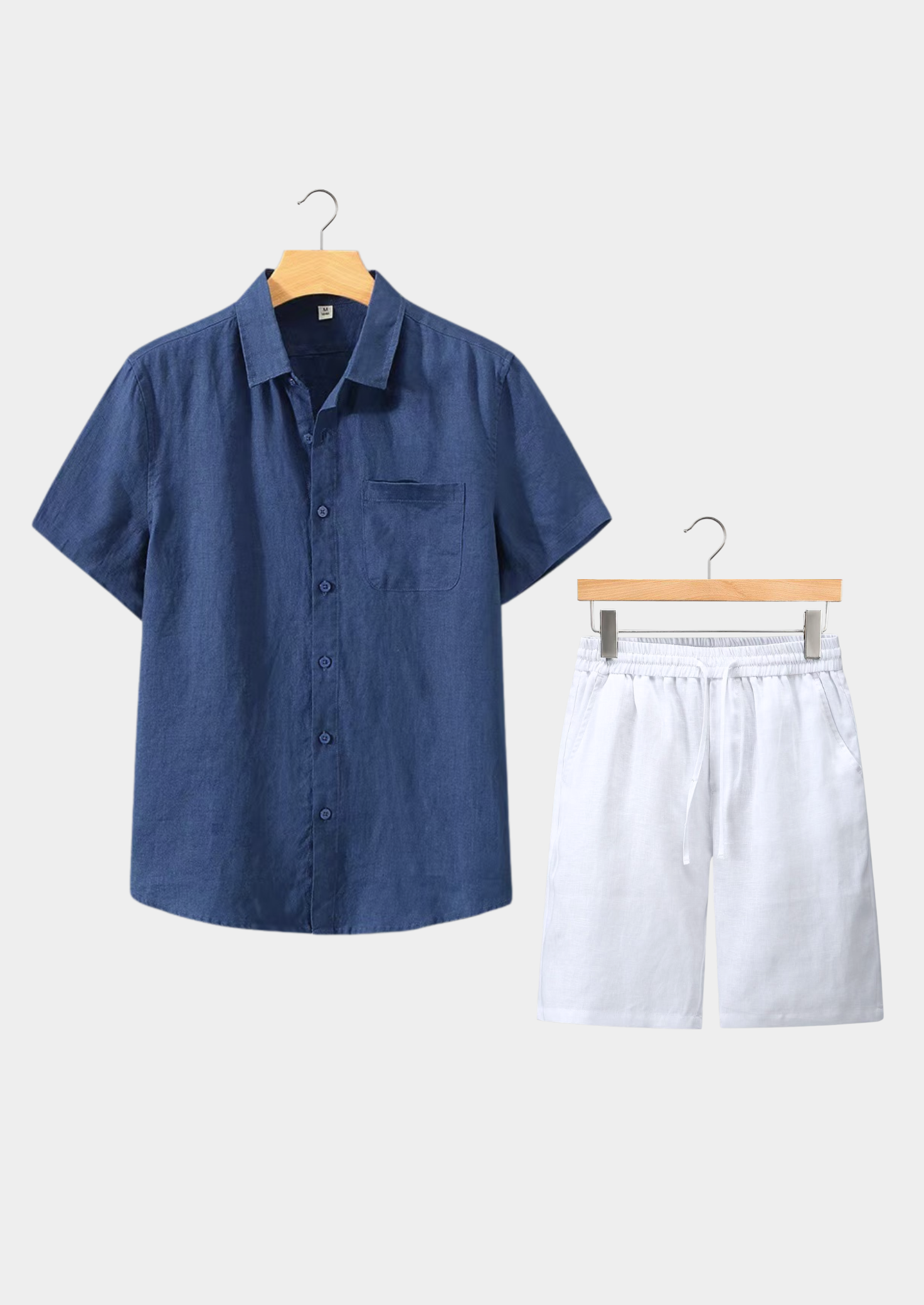 Conjunto de verano de manga corta Dolcevita - azul marino/blanco