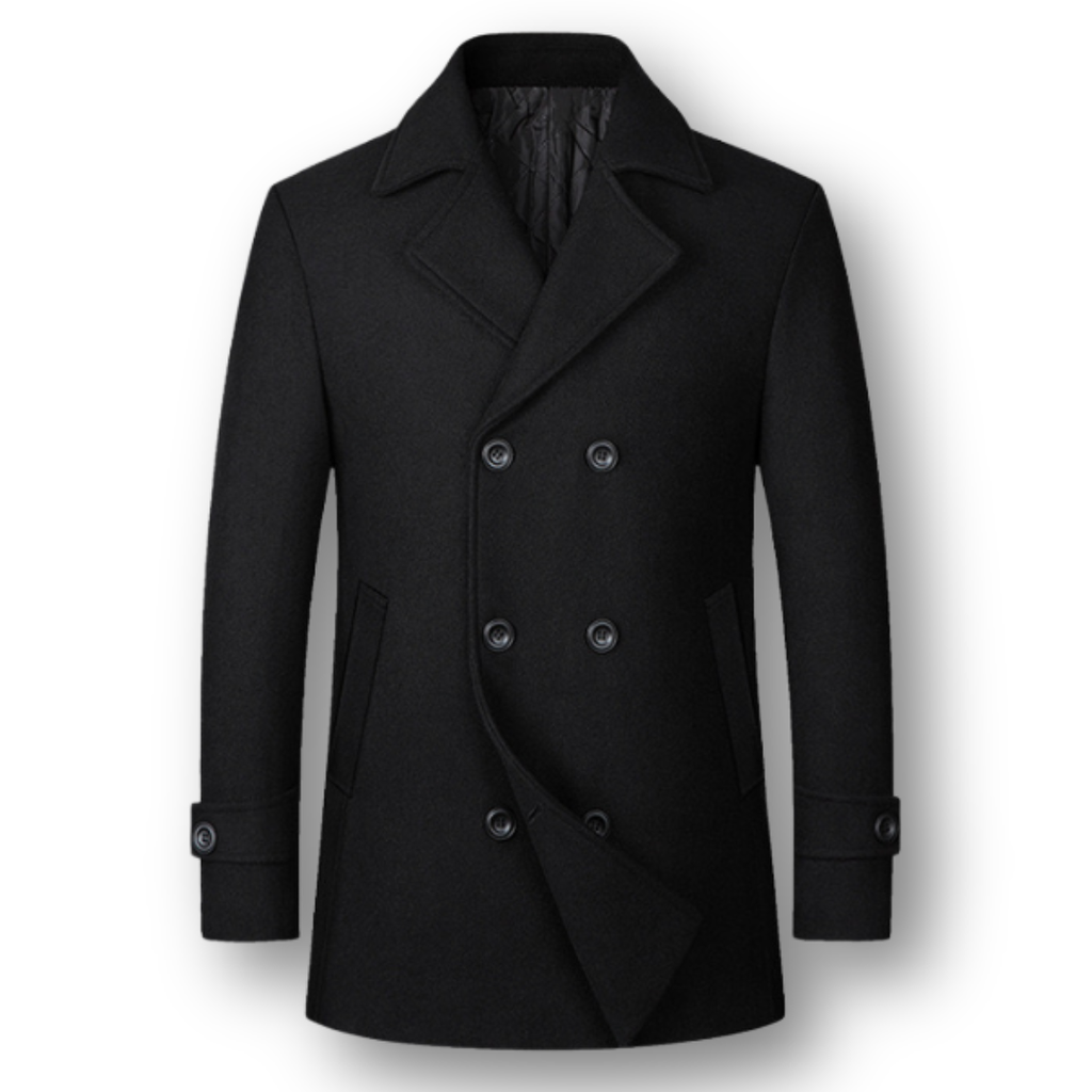 Silvan | Abrigo Doble Pecho Elegante en Lana Premium
