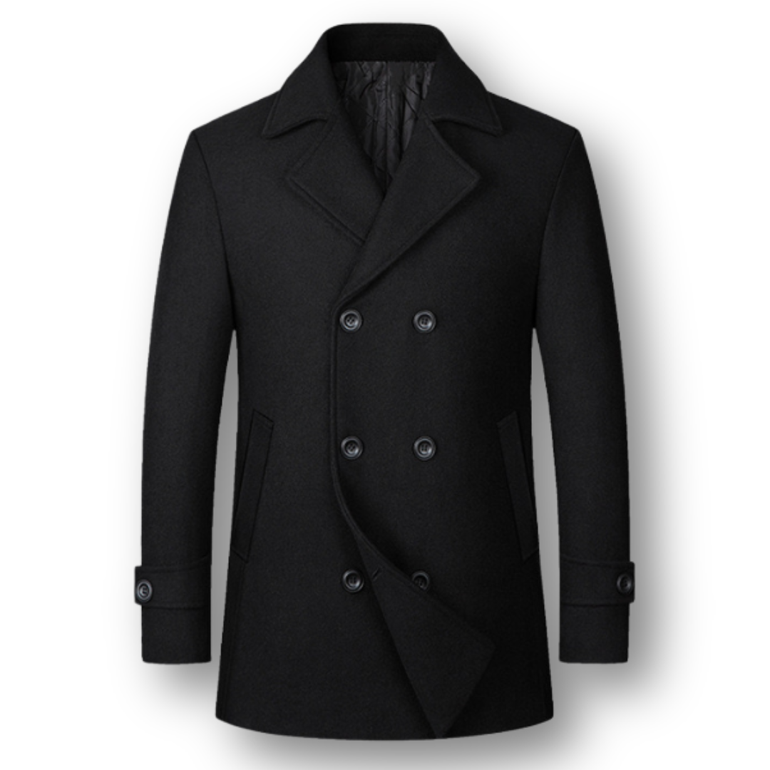 Silvan | Abrigo Doble Pecho Elegante en Lana Premium
