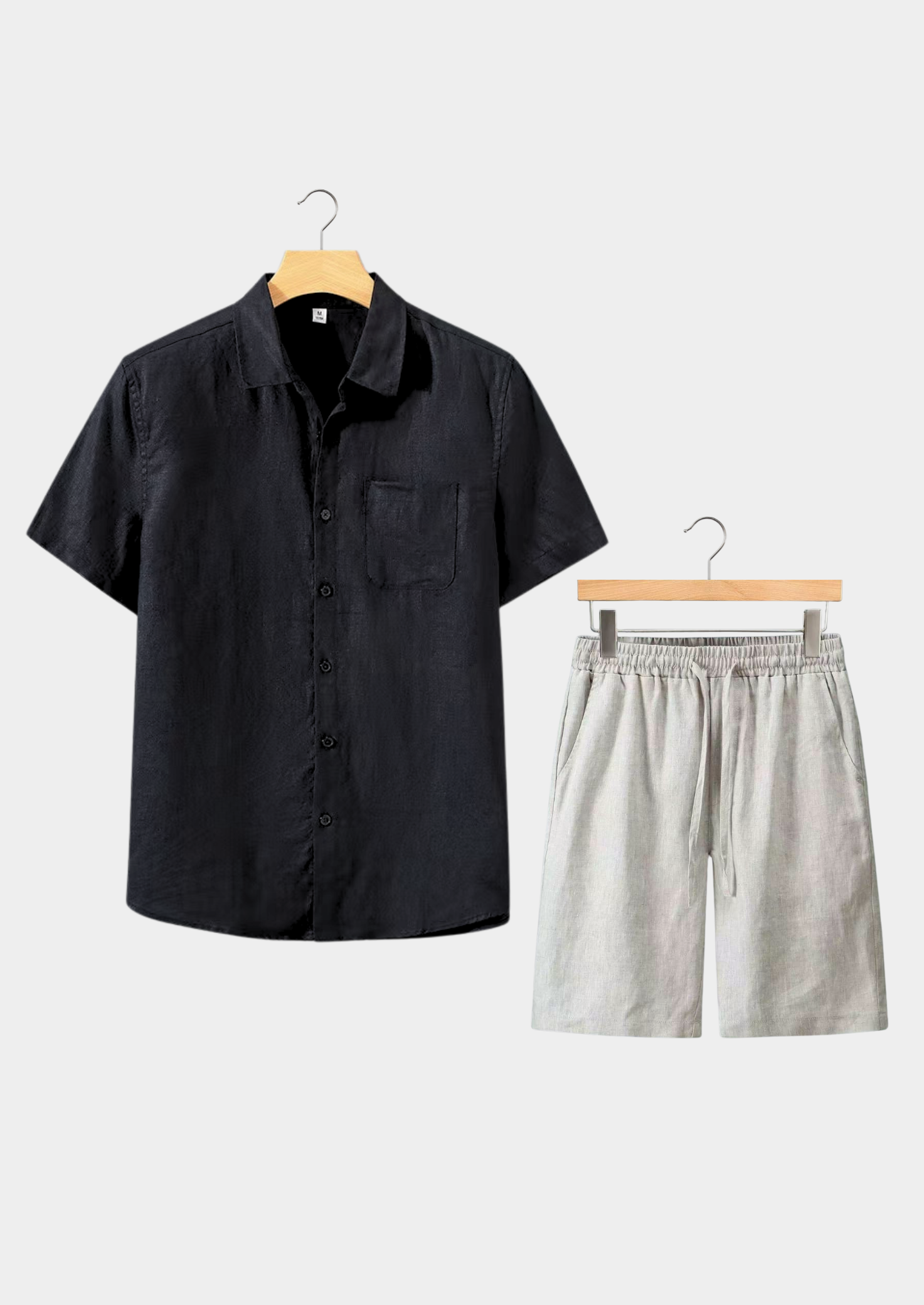 Conjunto de verano de manga corta Dolcevita - negro/beige