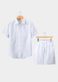Dolcevita conjunto de verano de manga corta - blanco