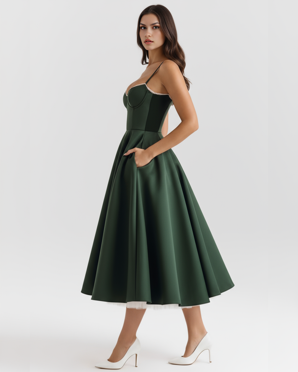 Selene | Falda midi vaporosa