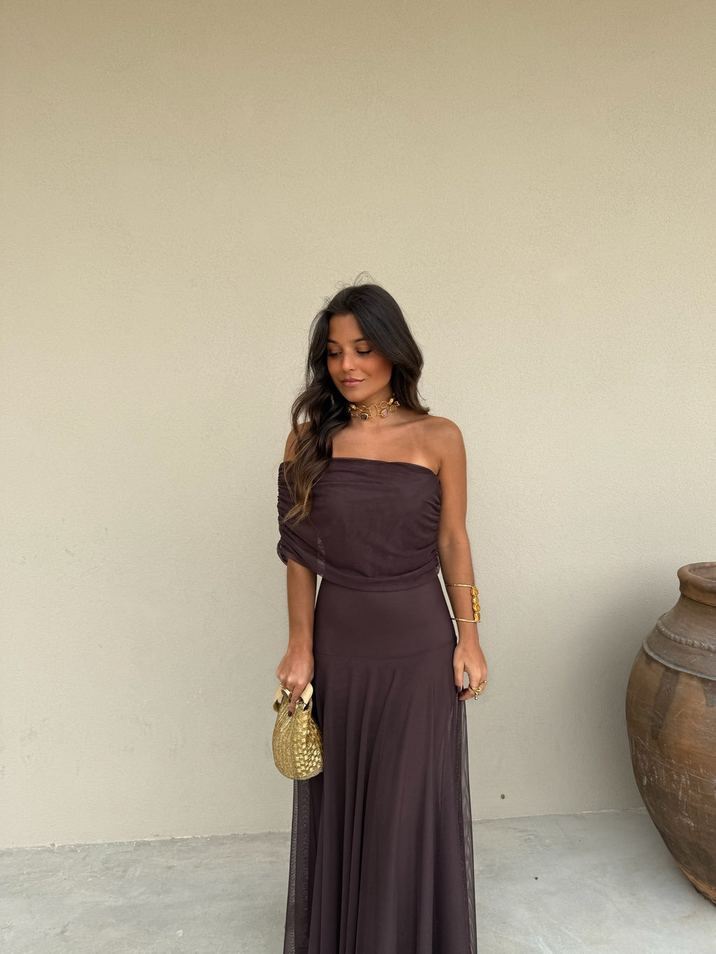 Vestido Toledo en marrón