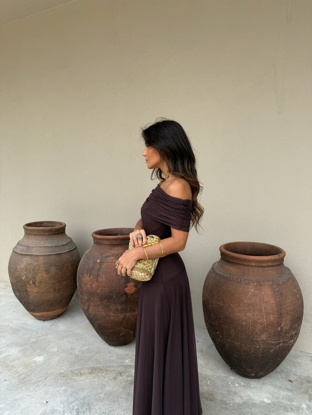 Vestido Toledo en marrón