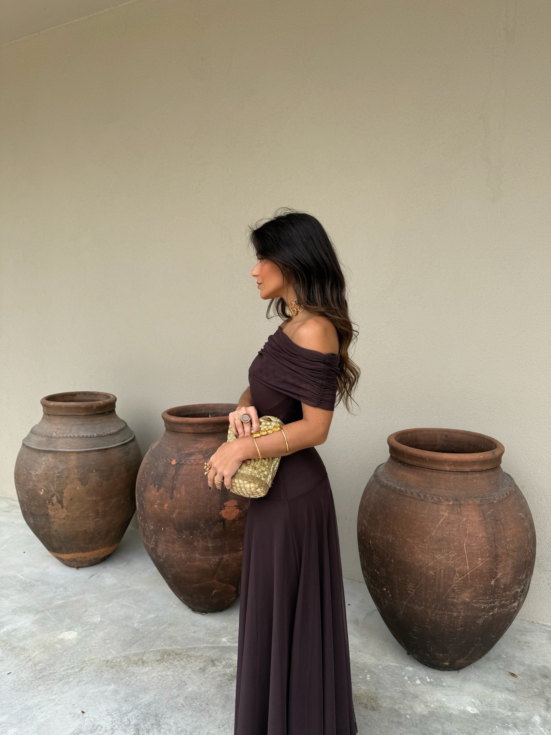 Vestido Toledo en marrón