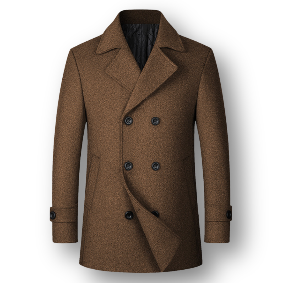 Silvan | Abrigo Doble Pecho Elegante en Lana Premium