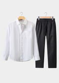 DOLCEVITA CONJUNTO DE VERANO DE MANGA LARGA - BLANCO/NEGRO