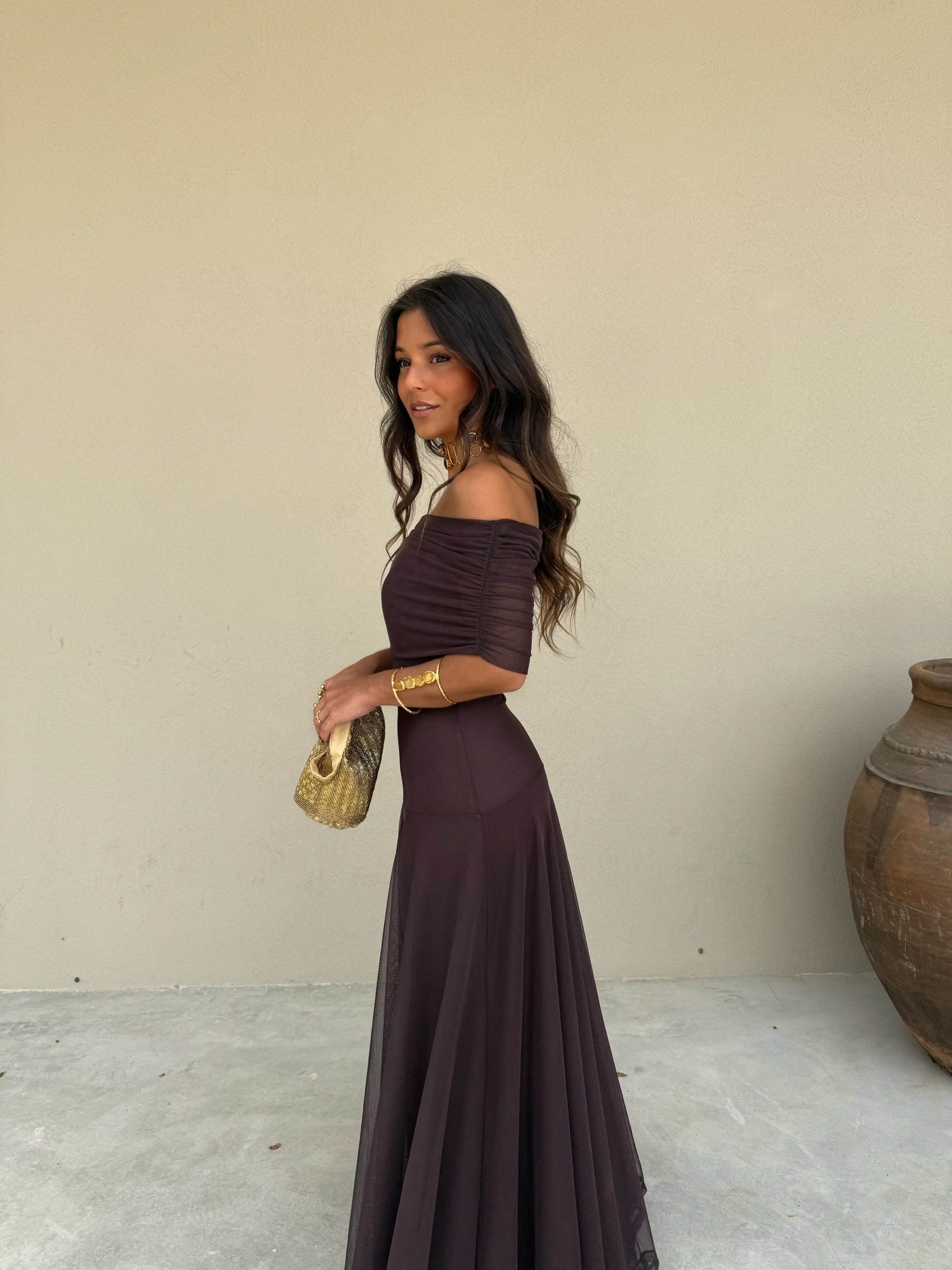 Vestido Toledo en marrón