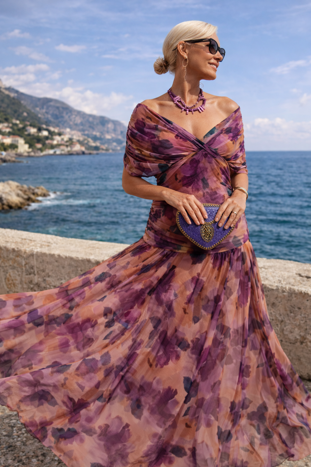 ANA | VESTIDO MAXI PLEAT ELEGANTE