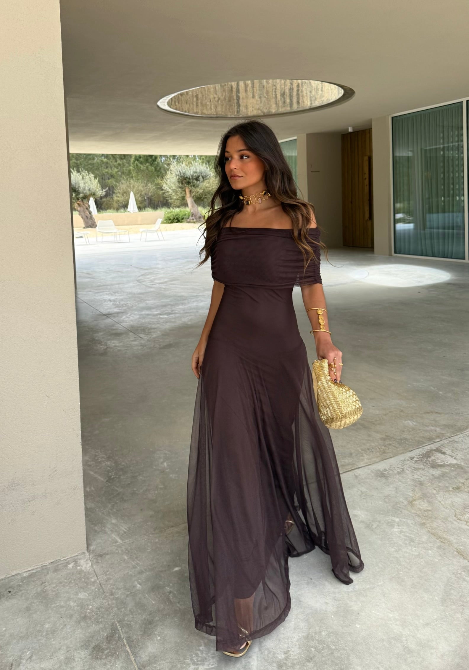 Vestido Toledo en marrón