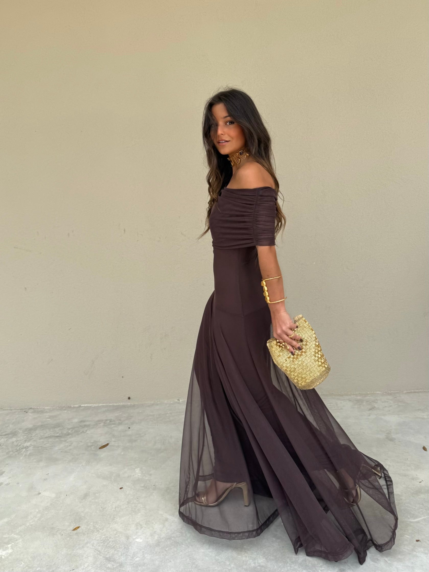 Vestido Toledo en marrón