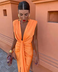 Selena | Vestido Drapé Ardiente