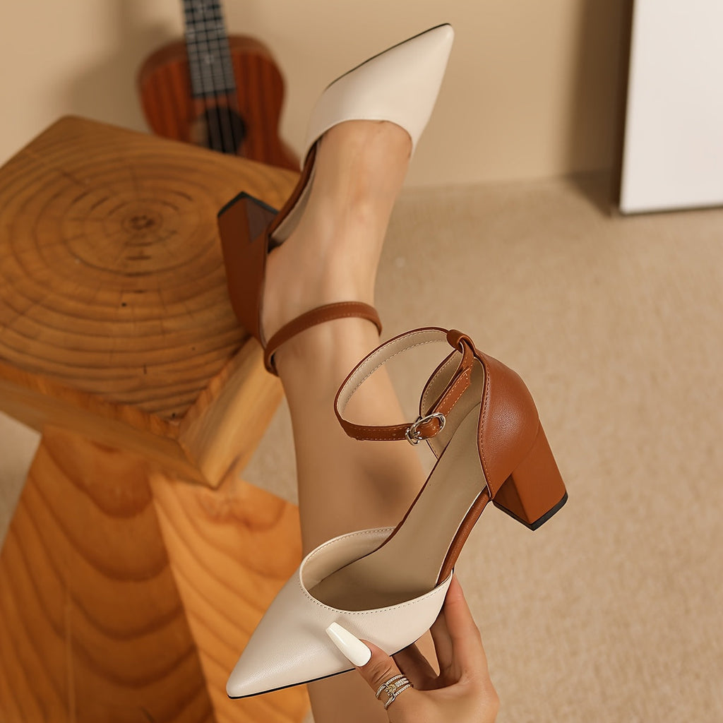 Marielle™ | Tacones con tiras bicolores