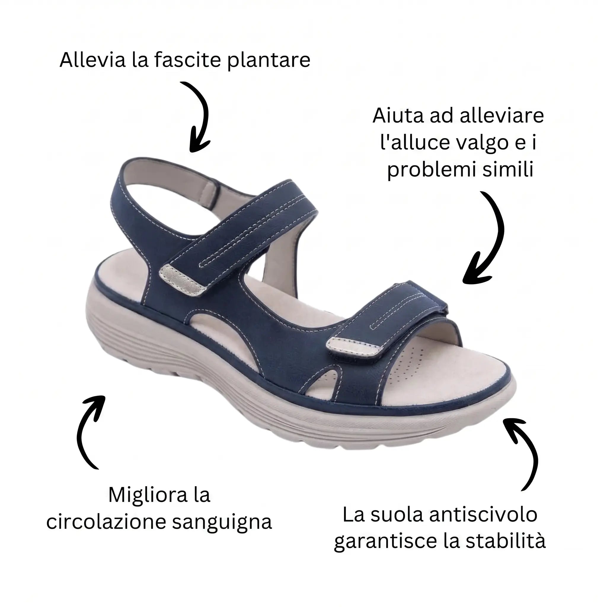 Montserrat | Sandalias Ortopédicas Antideslizantes